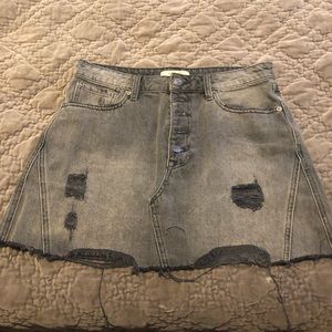 Free People denim mini skirt